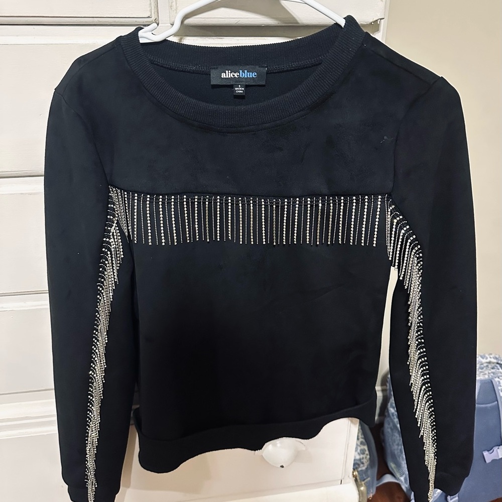 Small diamond tassel long sleeve shirt